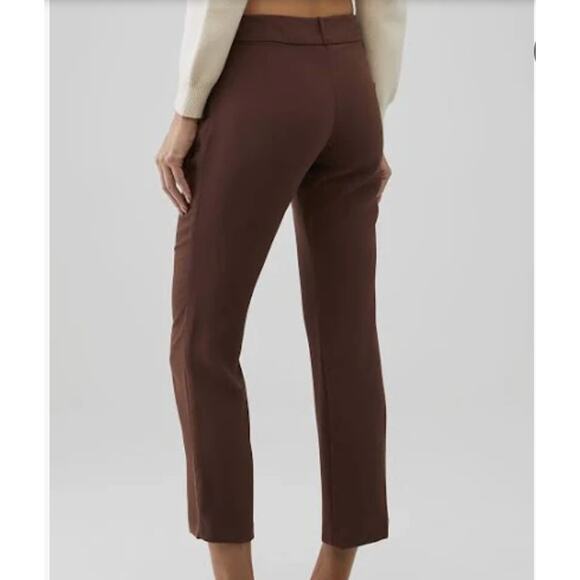 Never worn Amanda Uprichard Brown Structured Straight-Leg Trousers – Size Large - Picture 2 of 6